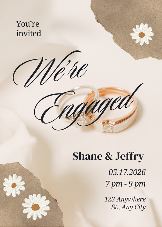 Engagement Invitation Card Digital Template 10
