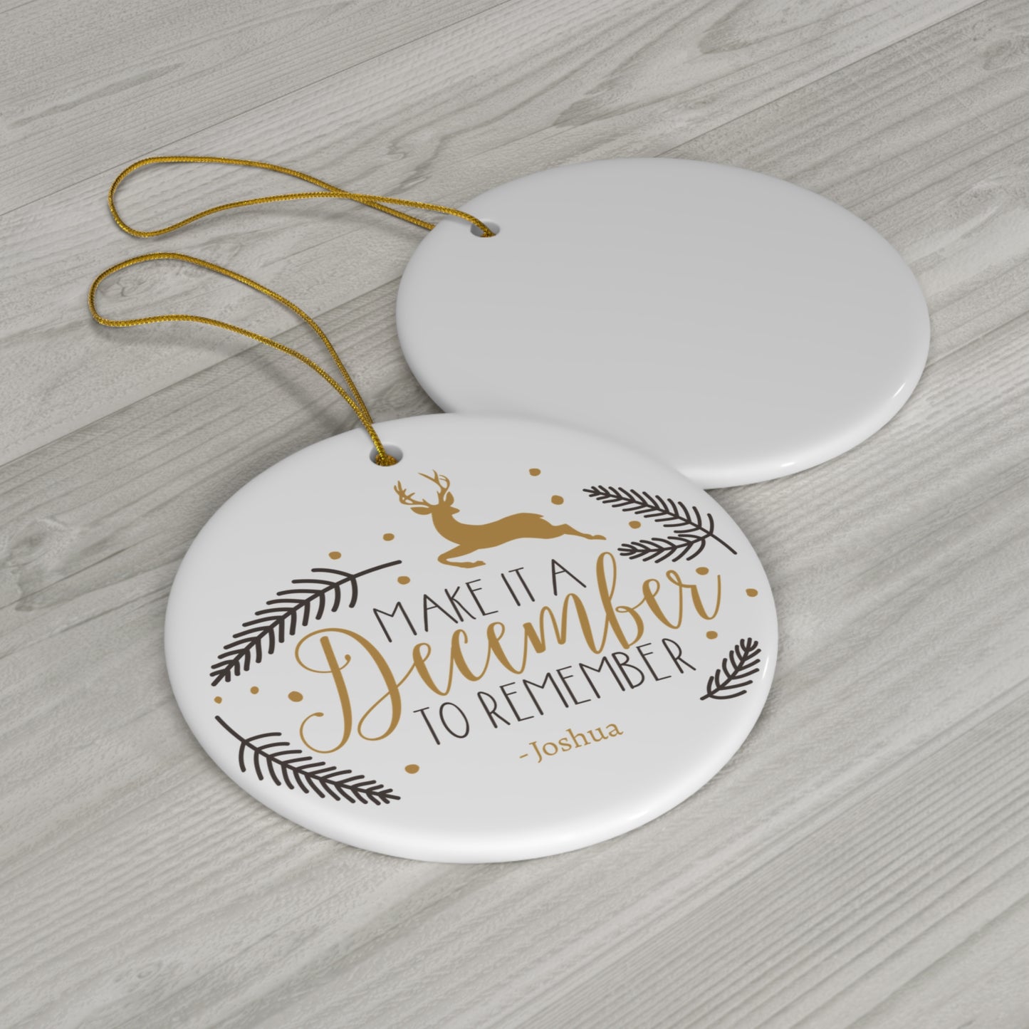 Ceramic Ornament - December to Remember