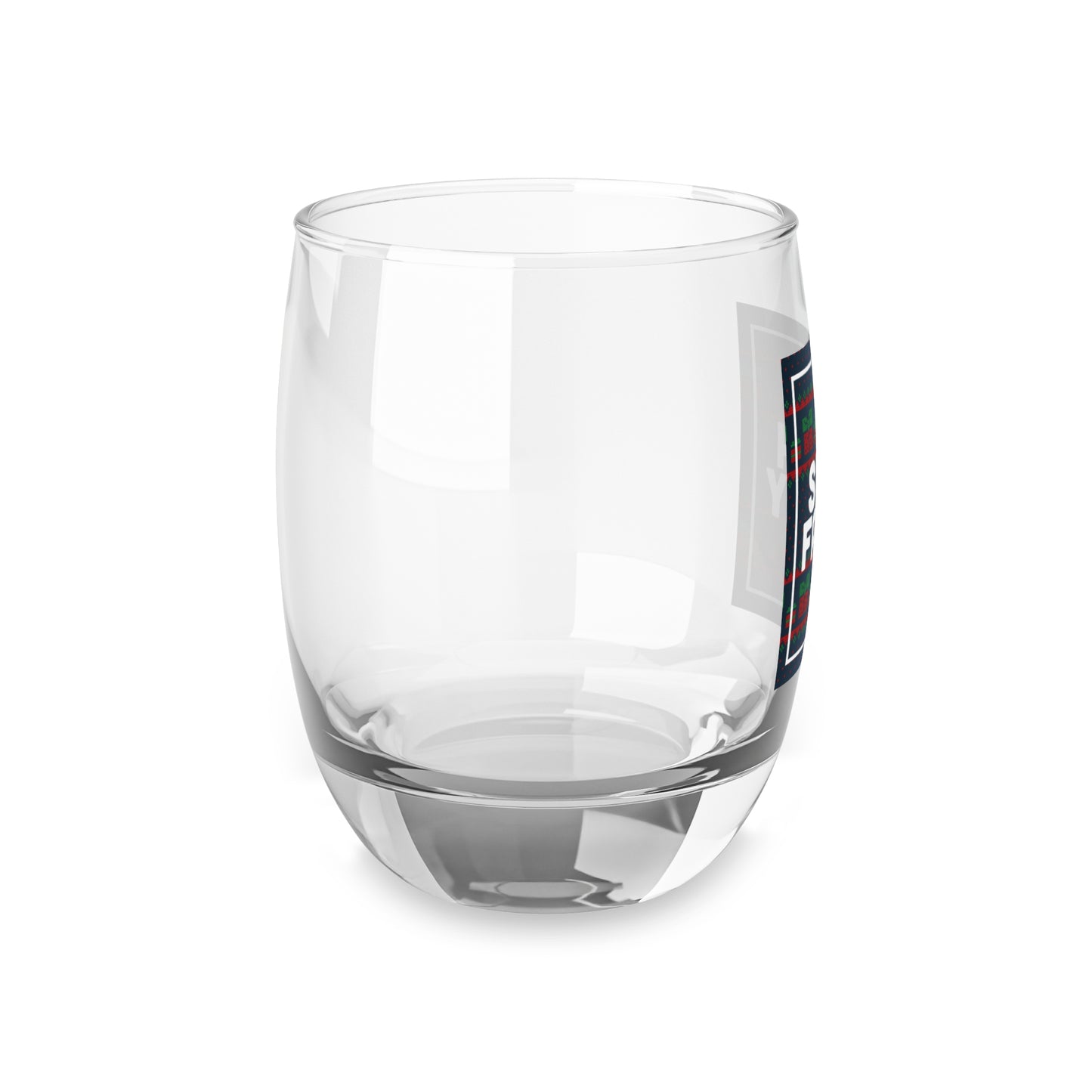 Whiskey Glass - Christmas Plaid Personalized Family Name Stemless Glass