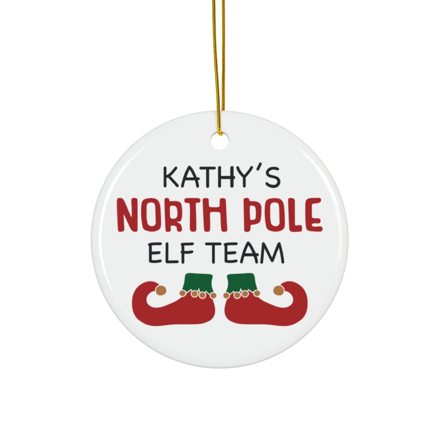 Ceramic Ornament - North Pole Elf Team