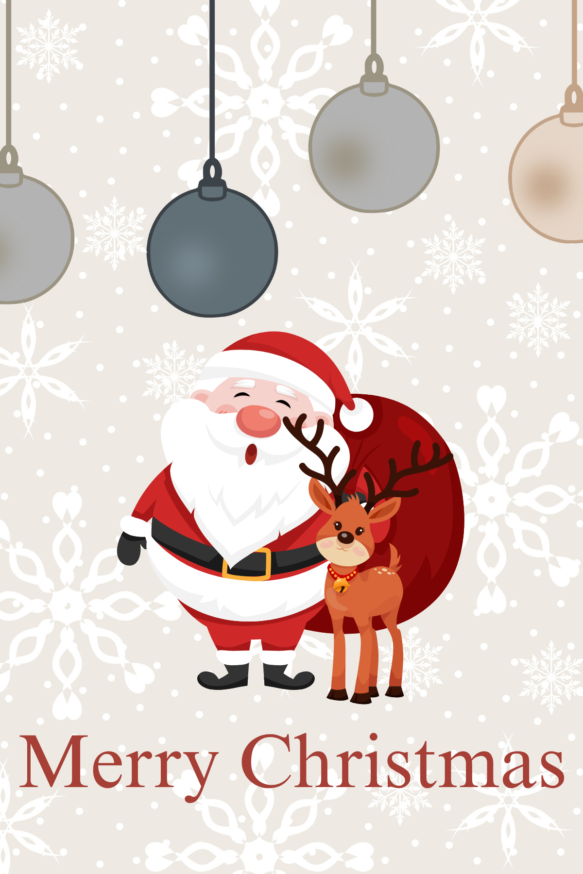 Christmas Card Digital Template 1