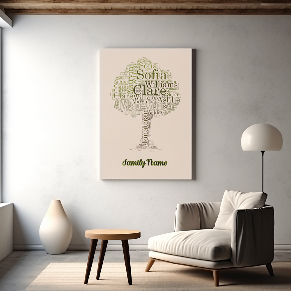 Canvas 24x36 Custom Family Name
