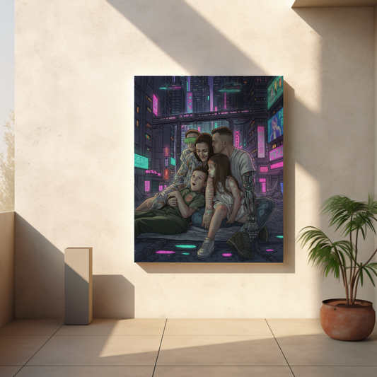 CANVAS 24x36 UPLOAD PORTRAIT (Cyberpunk Style)