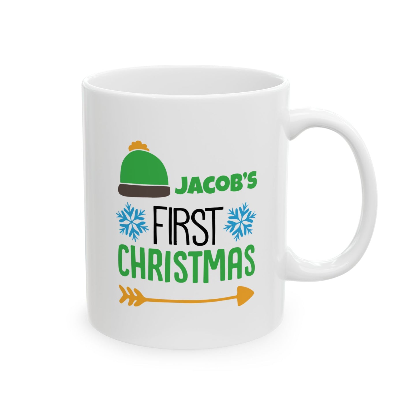 Ceramic Mug (11oz White) - Christmas Design 2024 - Name # Christmas