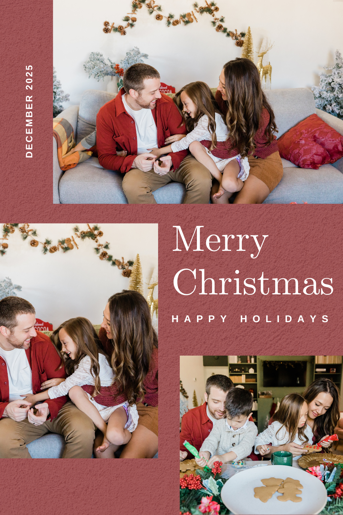 Christmas Card Custom Photo Digital Template 2