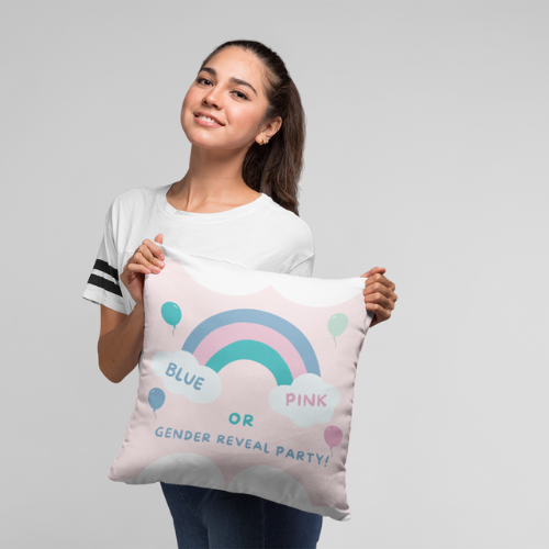 Pillow Gender Reveal Design 1