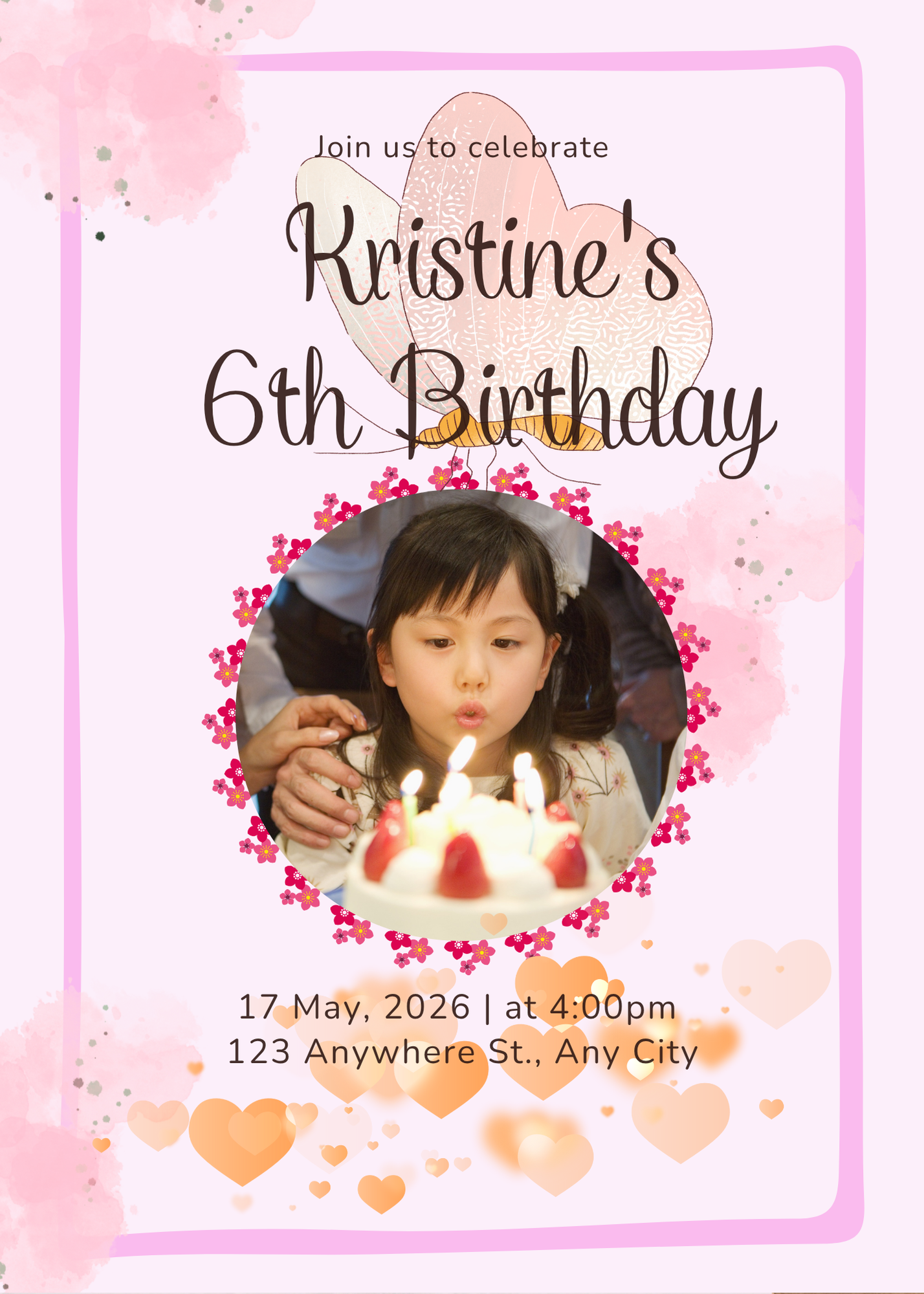 Birthday Invitation Card Digital Template 4