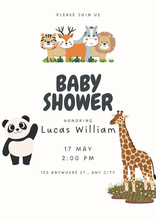 Baby Shower Invitation Card Digital Template 4