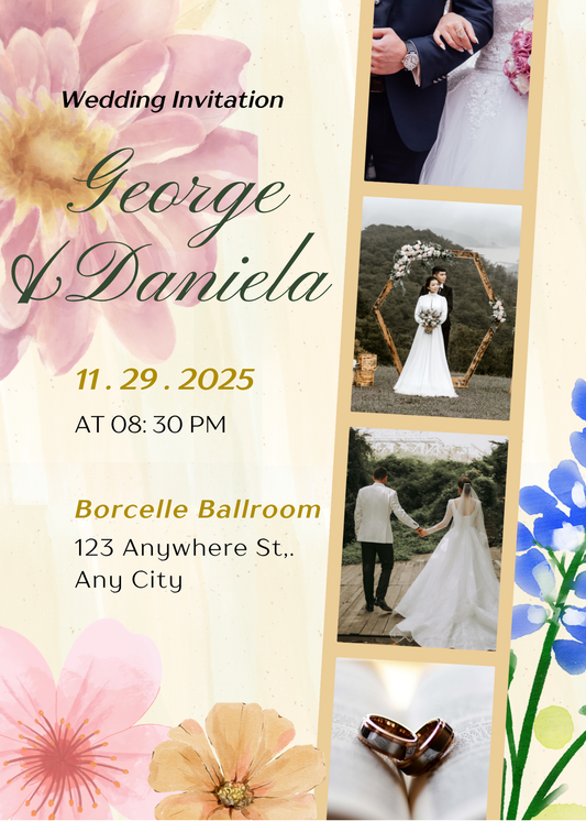 Wedding Invitation Card Digital Template 4