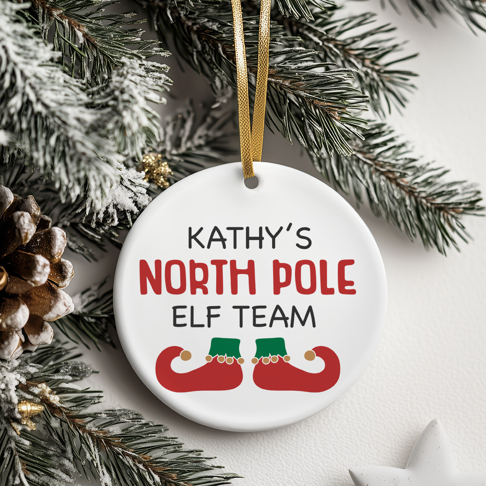 Ceramic Ornament - North Pole Elf Team