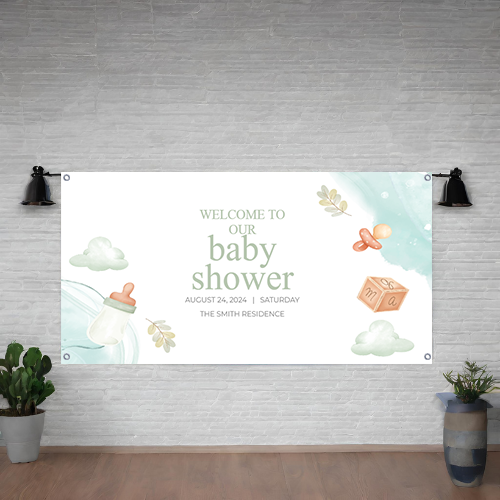 BANNER BABY SHOWER DESIGN #9