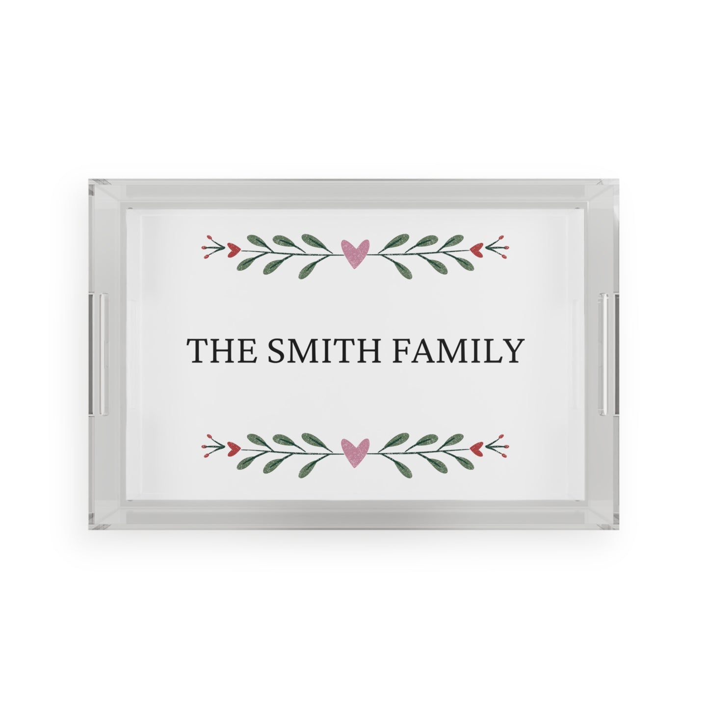 Acrylic Serving Tray Personalized Name 3