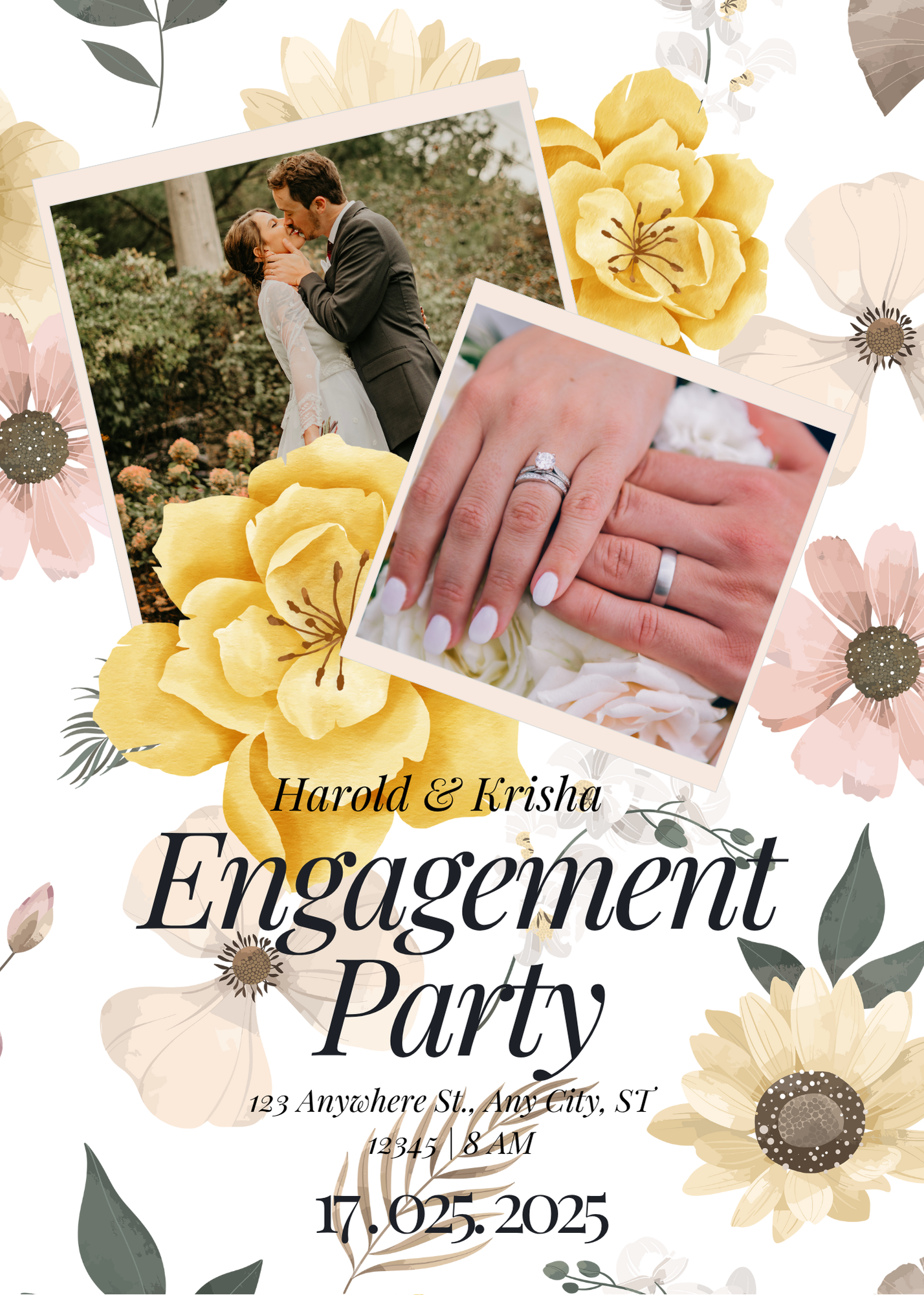 Engagement Invitation Card Digital Template 7