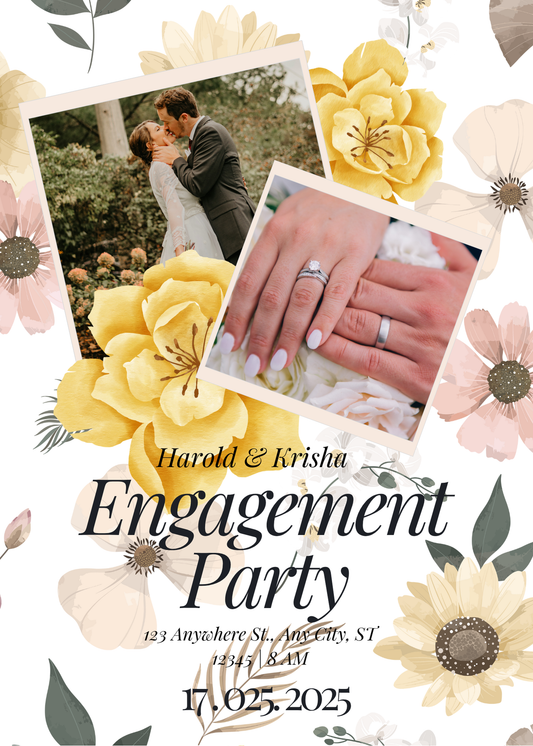 Engagement Invitation Card Digital Template 7