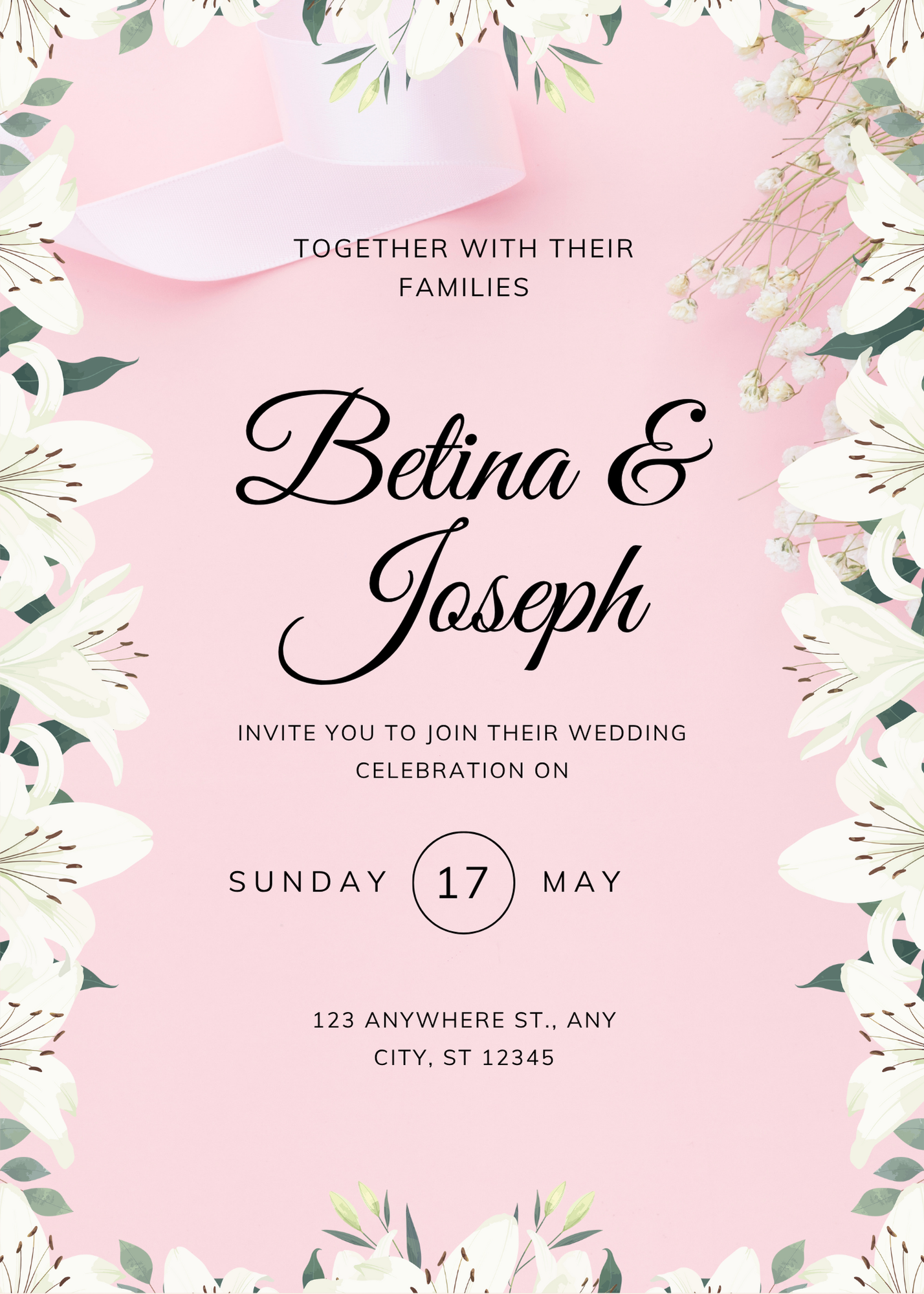 Wedding Invitation Card Digital Template 8