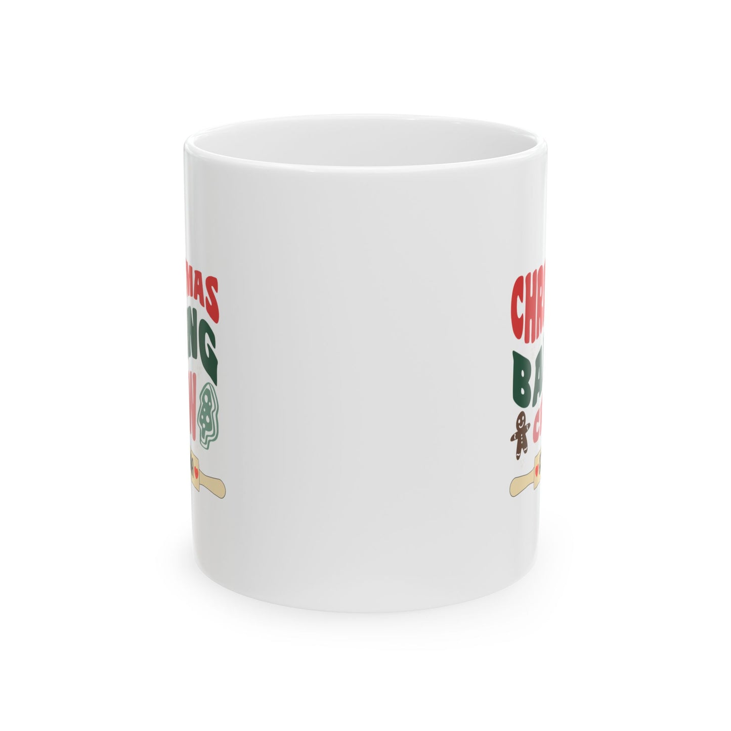 Ceramic Mug (11oz White) - Christmas Baking Crew Grandma Christmas 2024 with Custom Name