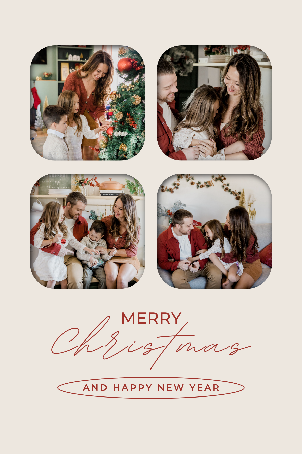 Christmas Card Custom Photo Digital Template 9