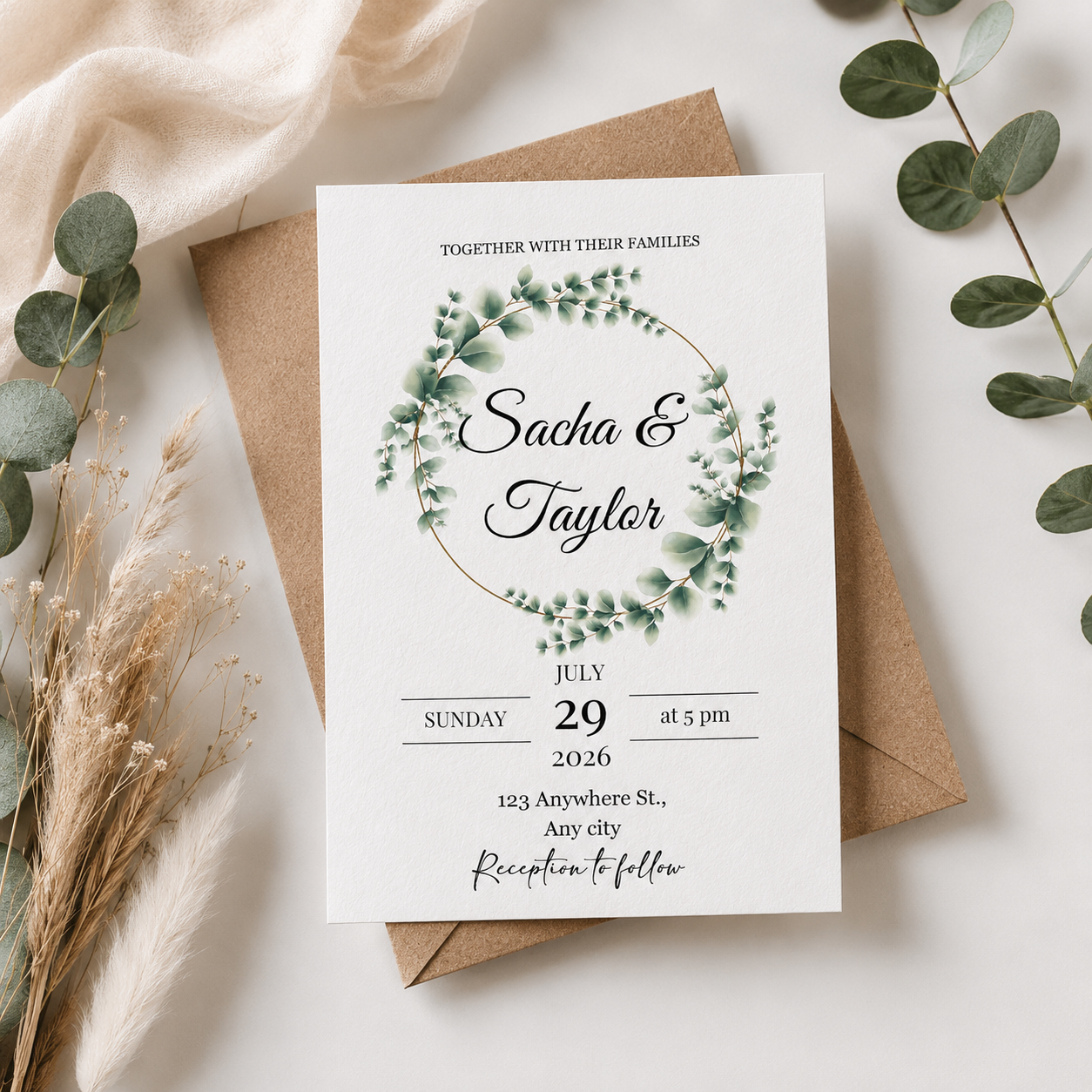 Floral Wedding Invitation 2