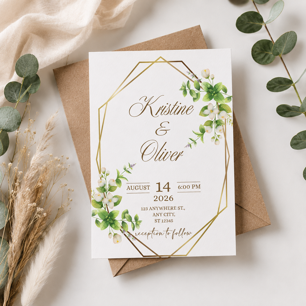 Floral Wedding Invitation 4