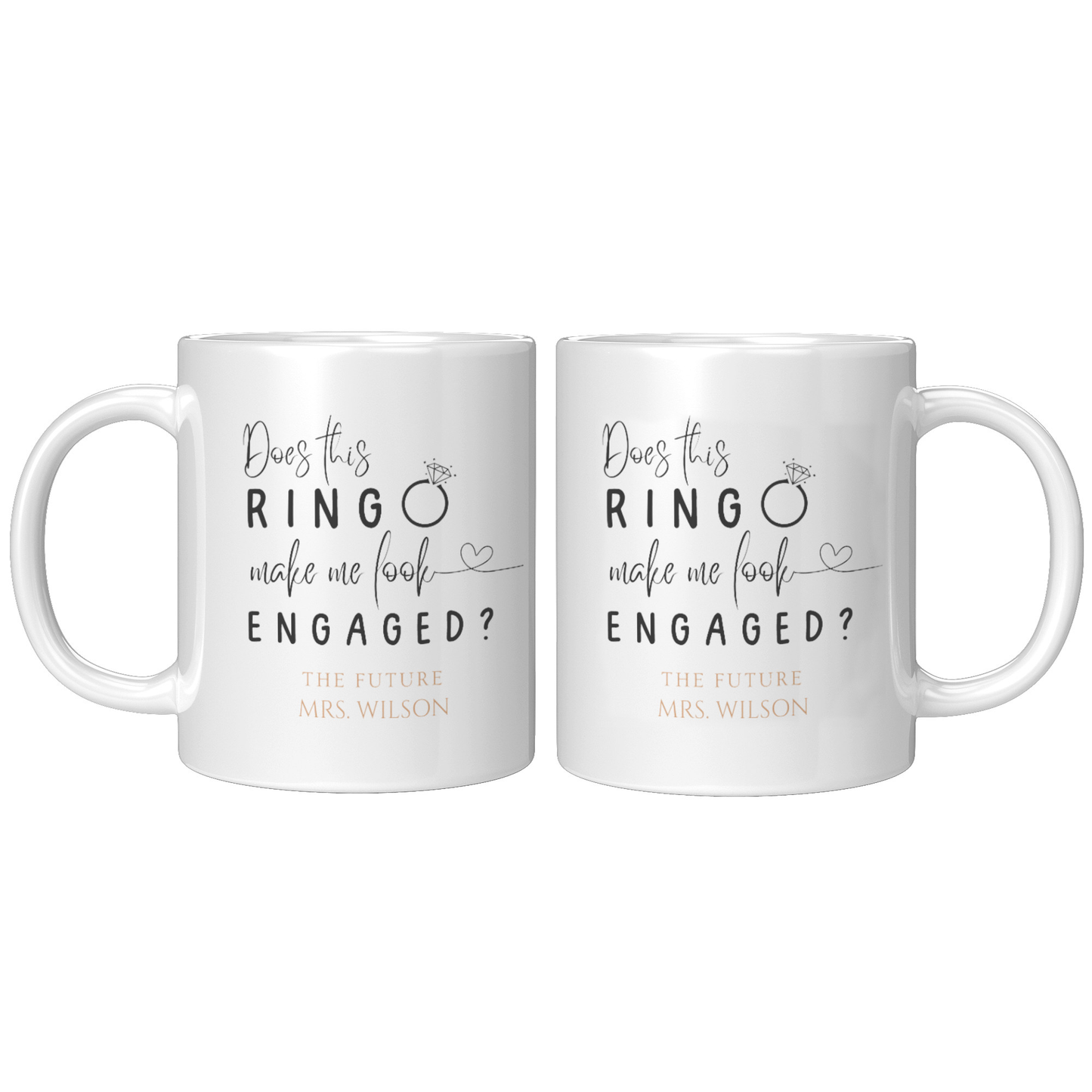 COFFEE MUG 11OZ ENGAGEMENT DESIGN #1