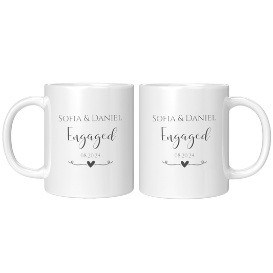 COFFEE MUG 11OZ ENGAGEMENT DESIGN #2
