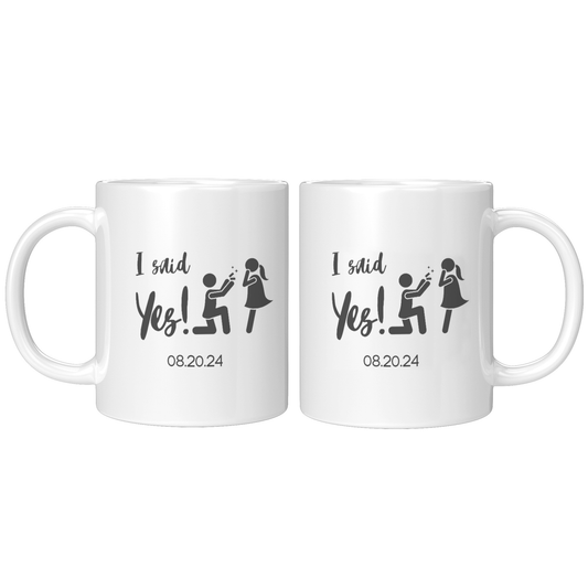 COFFEE MUG 11OZ ENGAGEMENT DESIGN #3