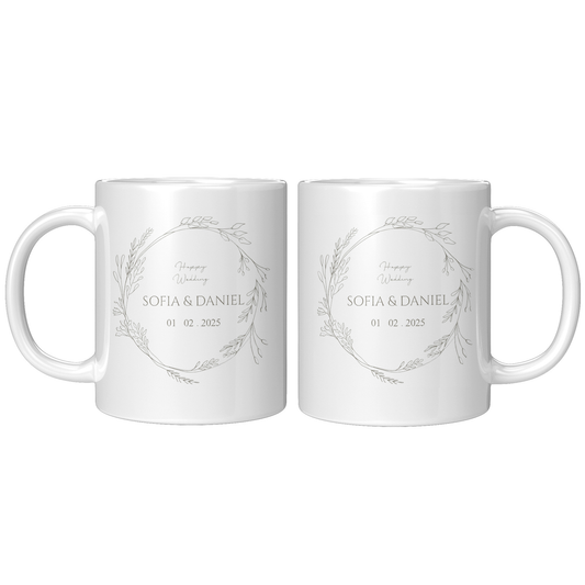 COFFEE MUG 11OZ WEDDING DESIGN #2
