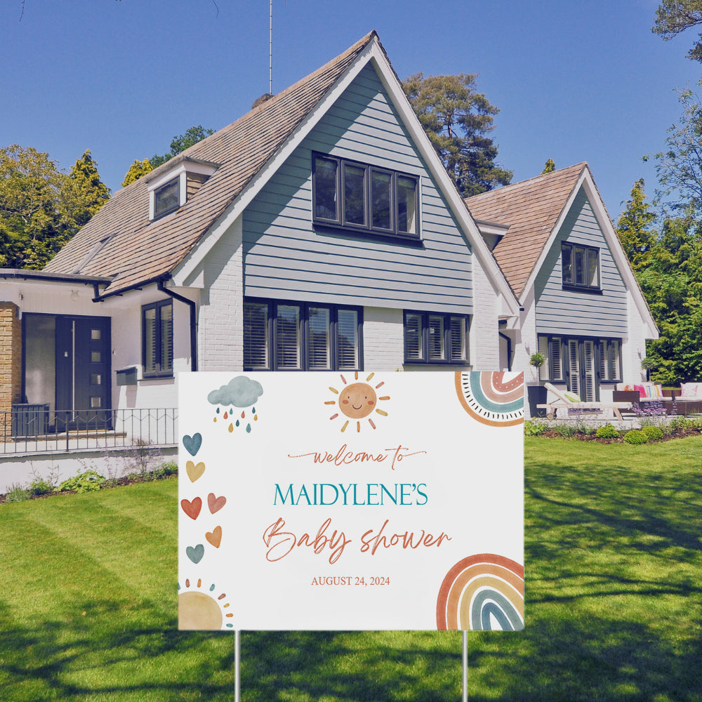 YARD SIGN 24x36 BABY SHOWER DESIGN #11