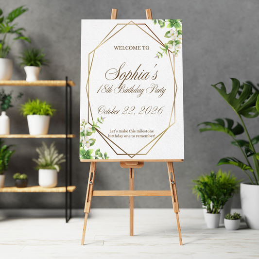 18x24 FOAM BOARD ANNOUNCEMENT FLORAL #1