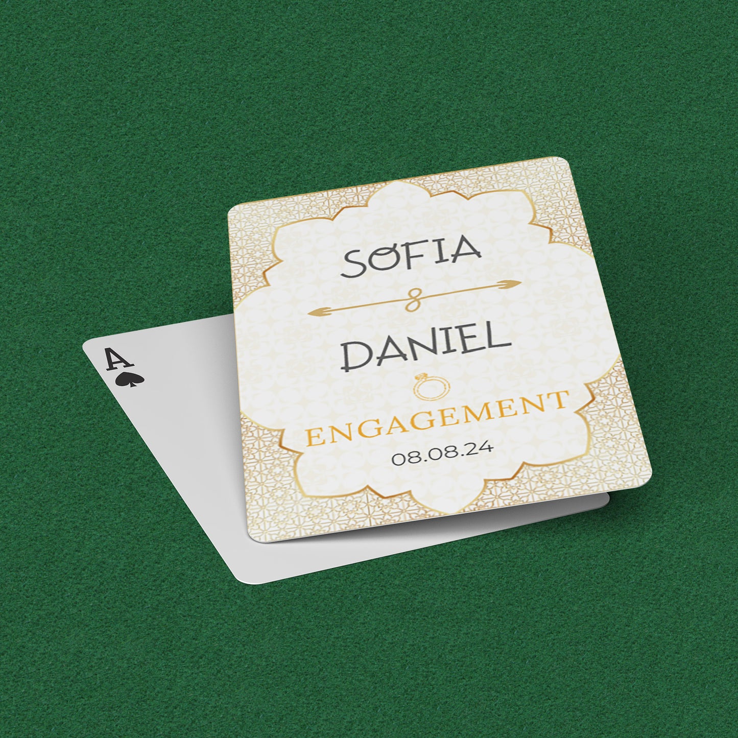 PLAYING CARDS ENGAGED DESIGN #3