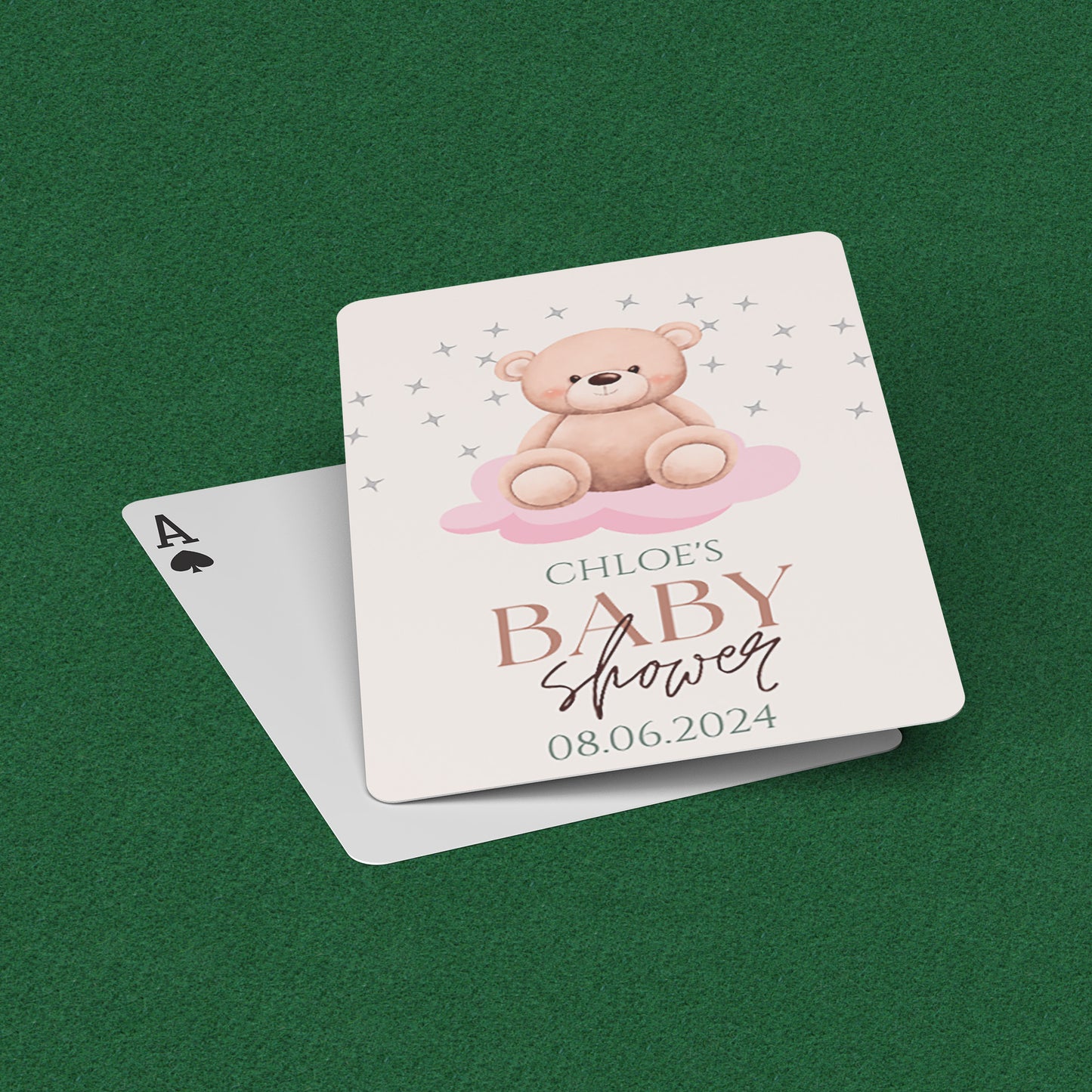 PLAYING CARDS BABY SHOWER DESIGN #1