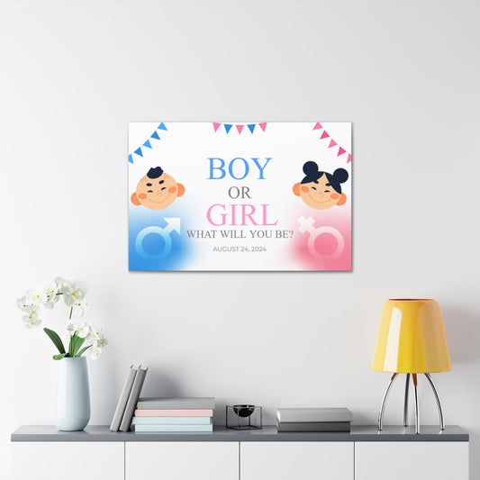 CANVAS 24x36 GENDER REVEAL DESIGN 1