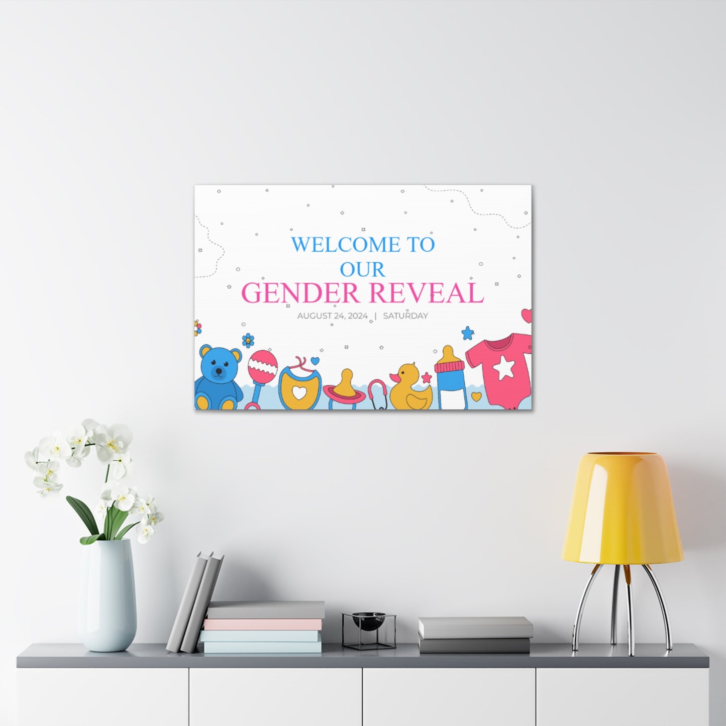 CANVAS 24x36 GENDER REVEAL DESIGN 2