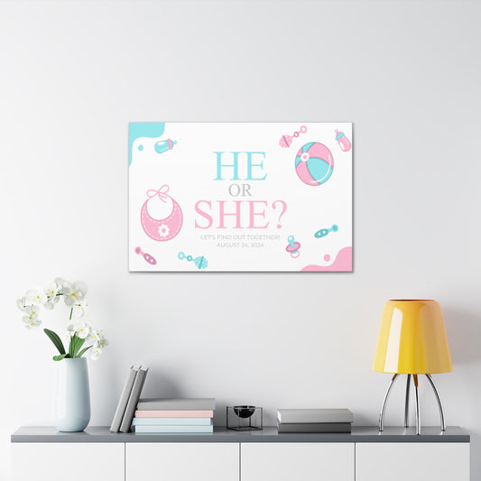CANVAS 24x36 GENDER REVEAL DESIGN 3