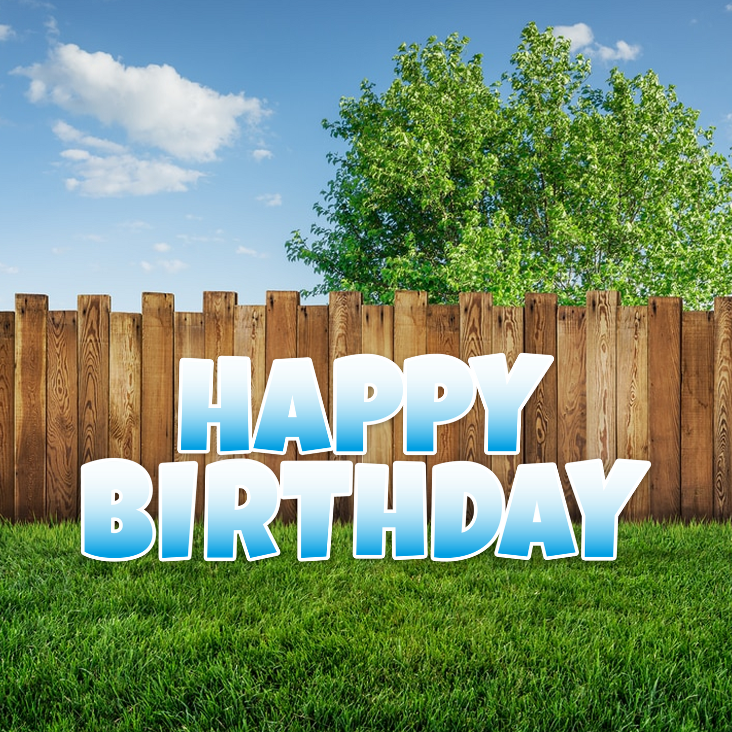 HAPPY BIRTHDAY GRADIENT 6 - LUCKIEST GUY FONT CORRUGATED
