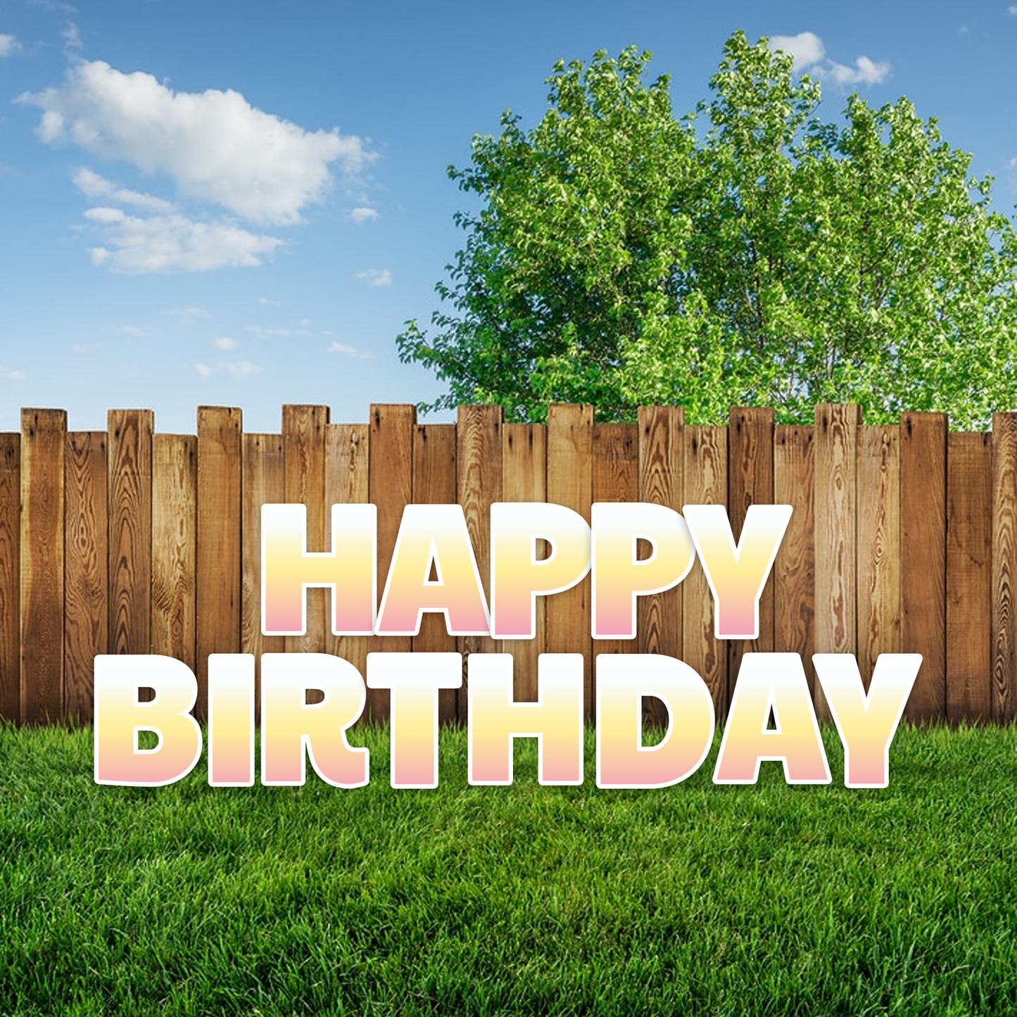 HAPPY BIRTHDAY GRADIENT 1 - PAYTON FONT CORRUGATED