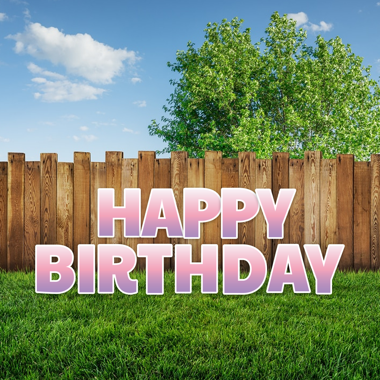 HAPPY BIRTHDAY GRADIENT 2 - PAYTON FONT CORRUGATED