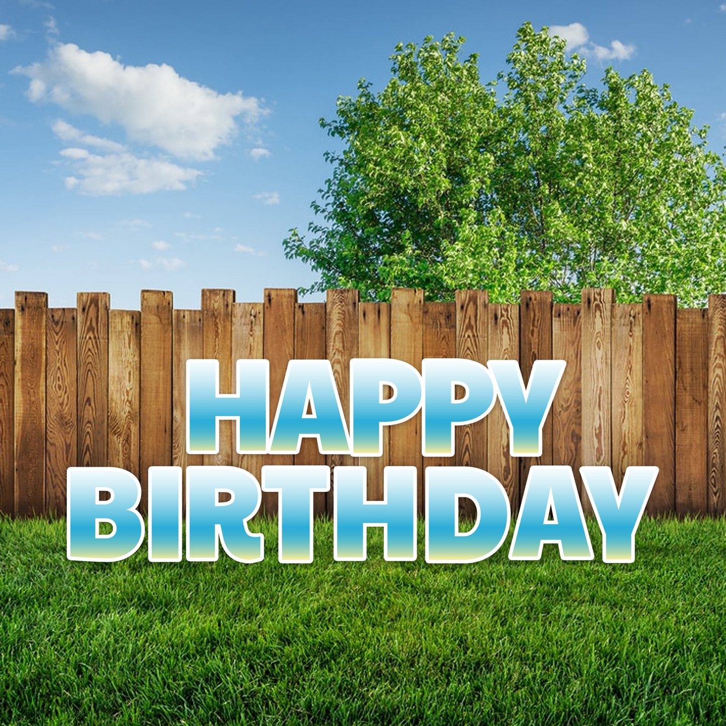 HAPPY BIRTHDAY GRADIENT 5 - PAYTON FONT CORRUGATED