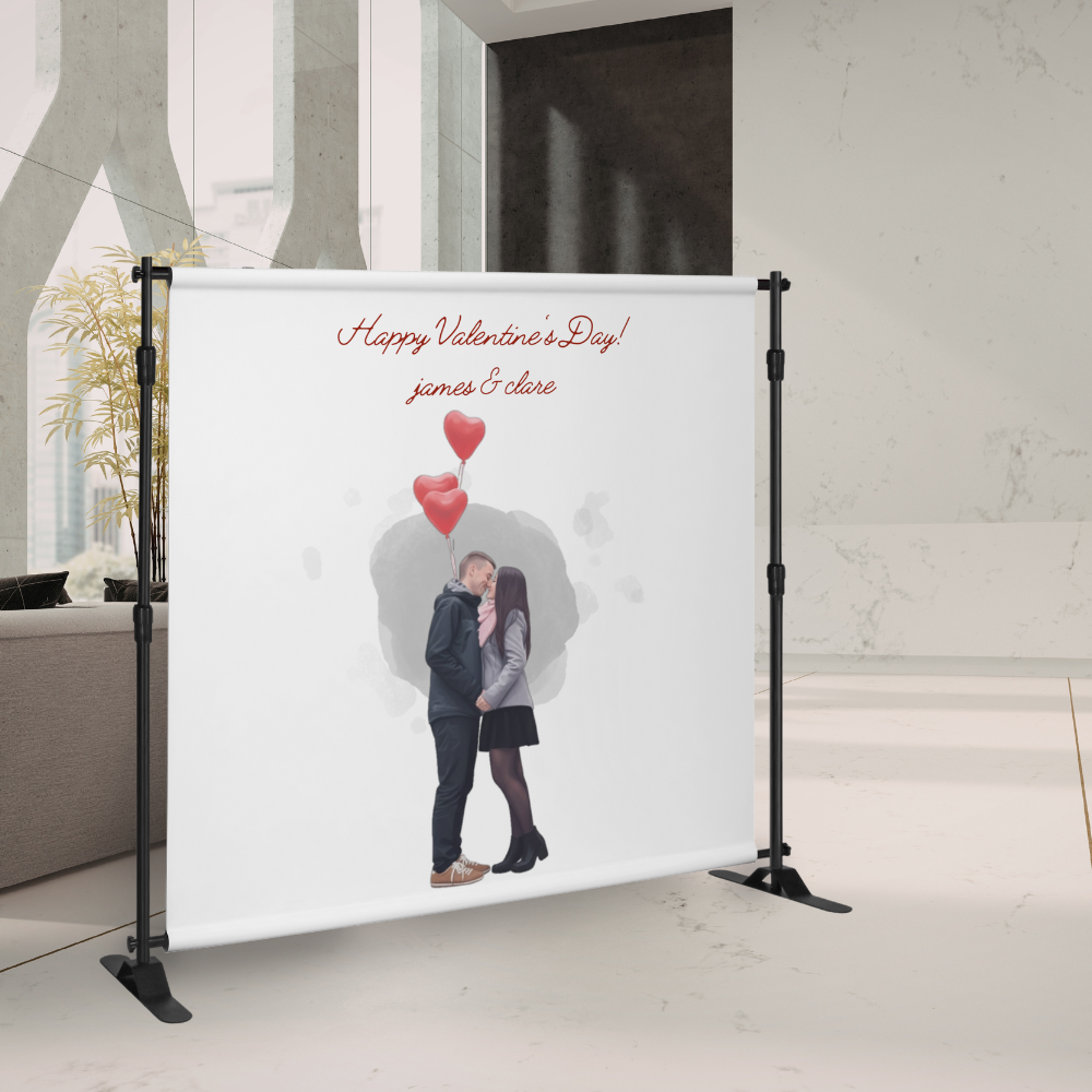 Personalize Valentines Backdrop 2