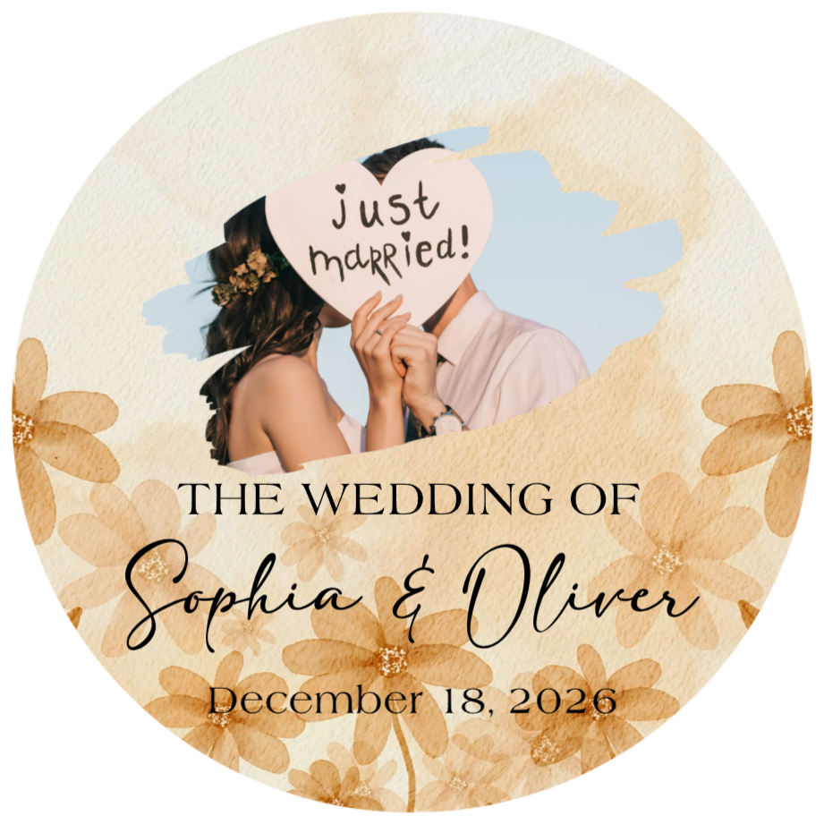 Personalized Circle Wedding Coasters 6