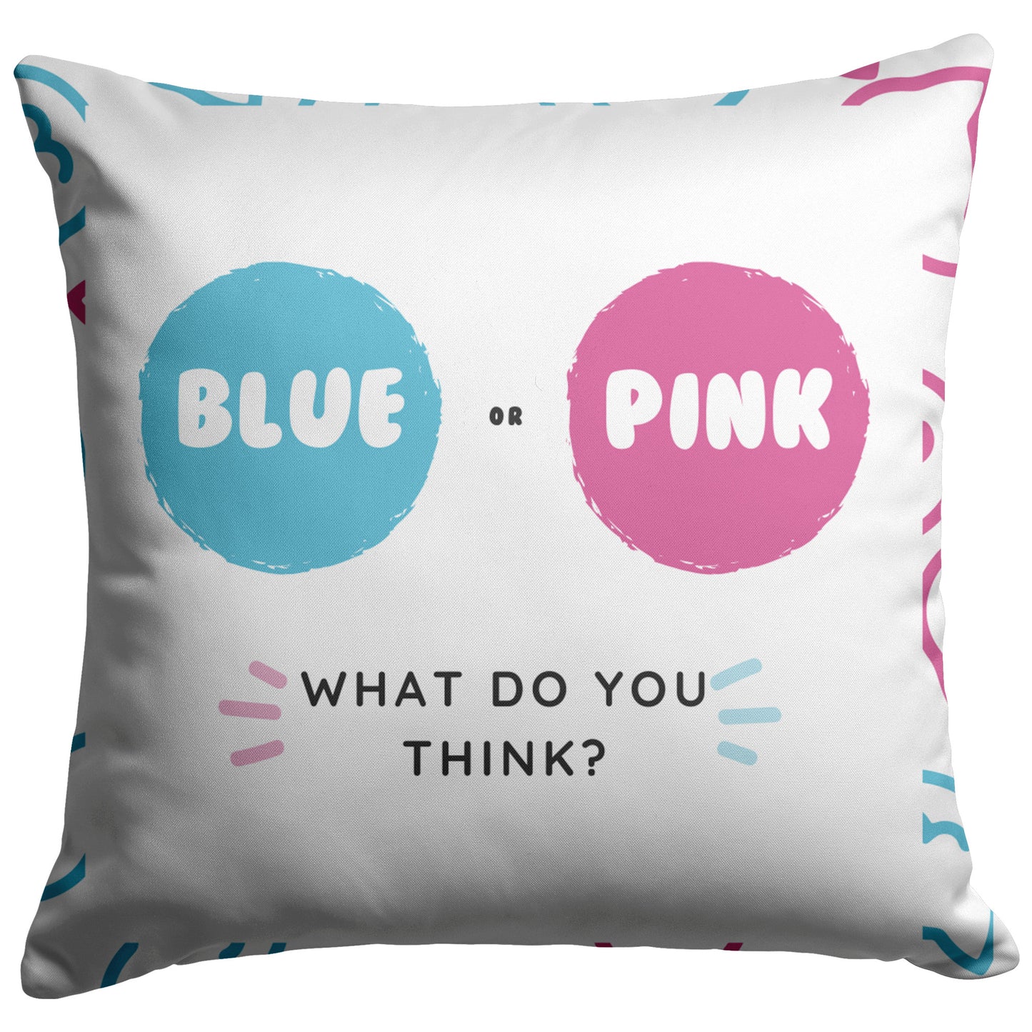 Pillow Gender Reveal Design 3