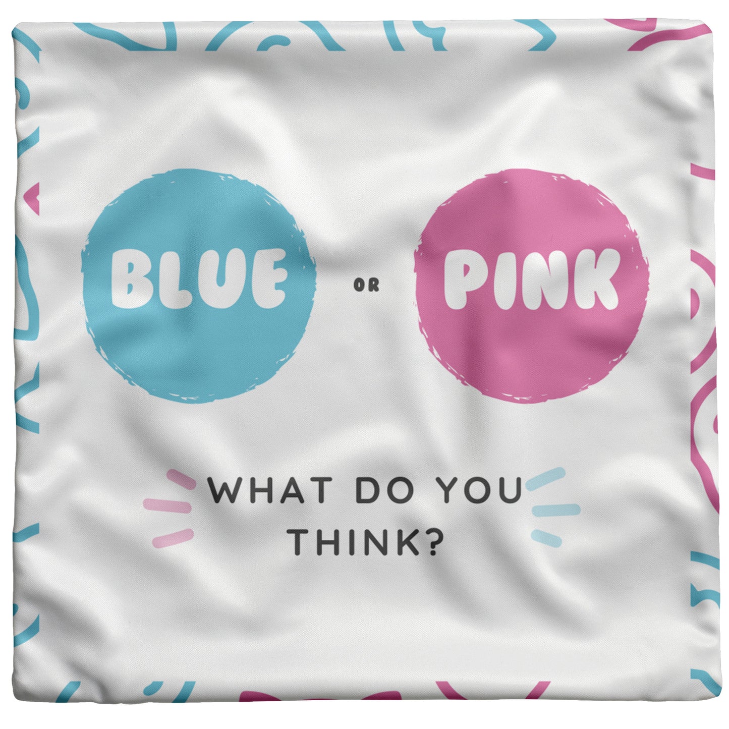 Pillow Gender Reveal Design 3