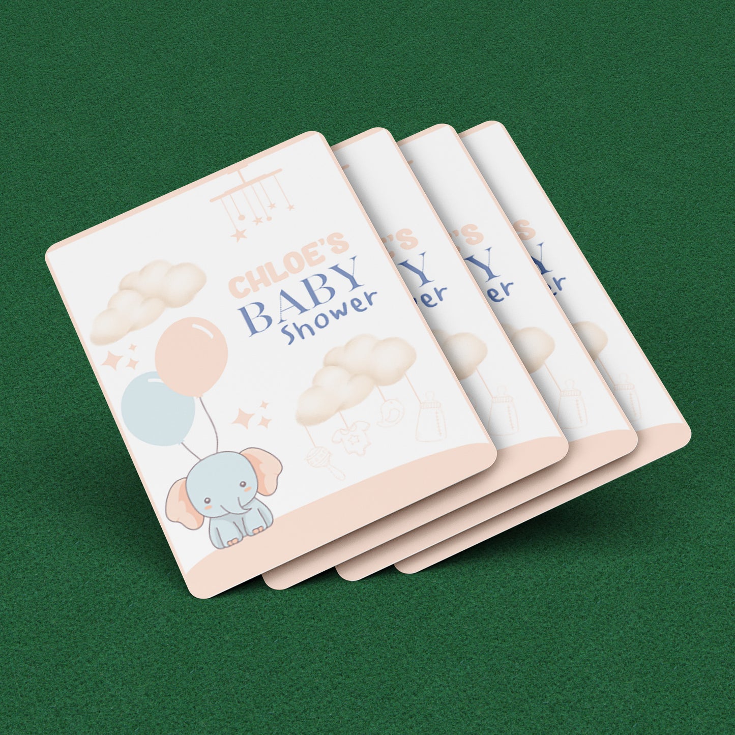 PLAYING CARDS BABY SHOWER DESIGN #4