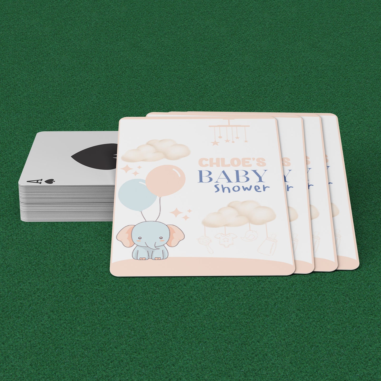 PLAYING CARDS BABY SHOWER DESIGN #4