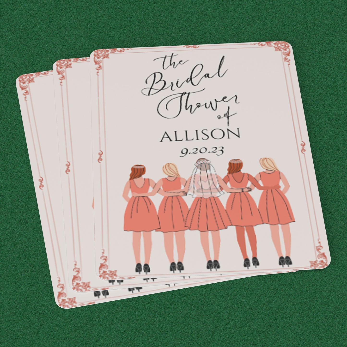 PLAYING CARDS BRIDAL DESIGN #1
