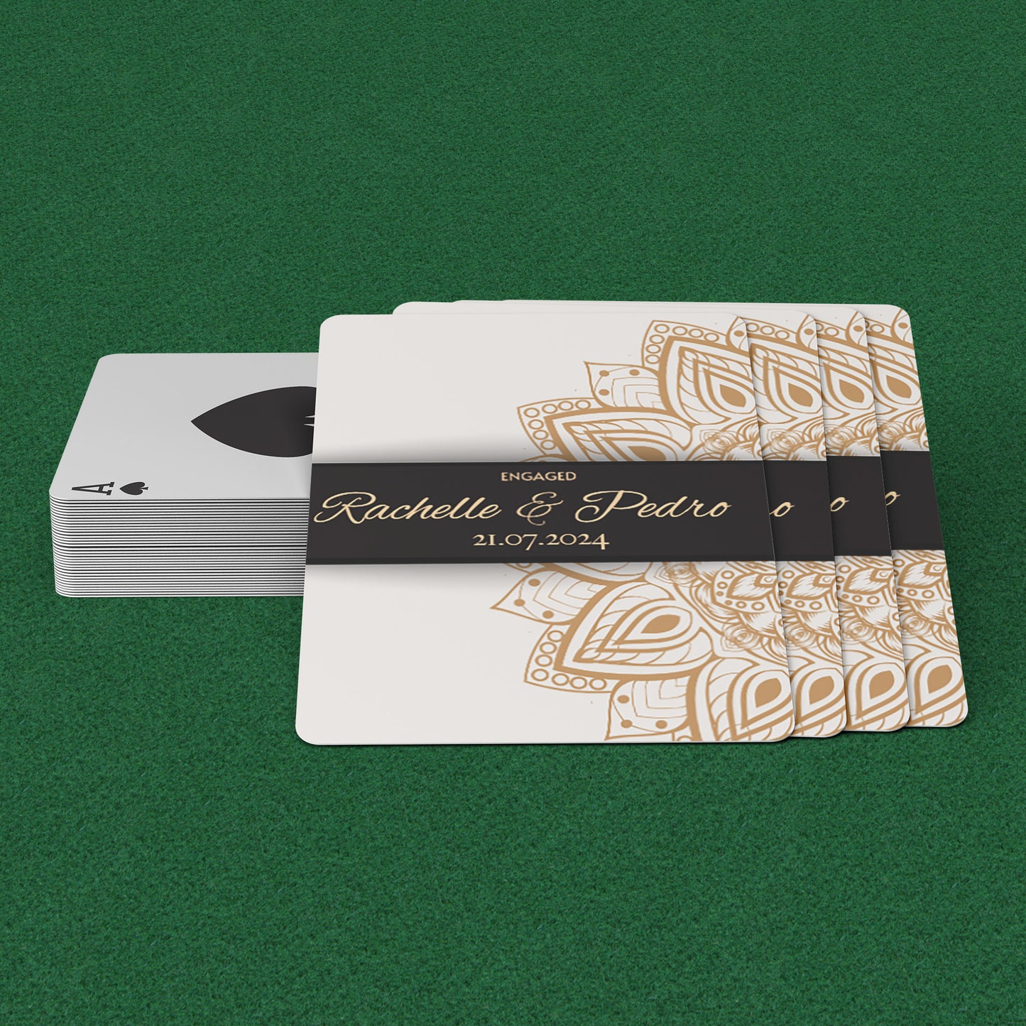 PLAYING CARDS ENGAGED DESIGN #1