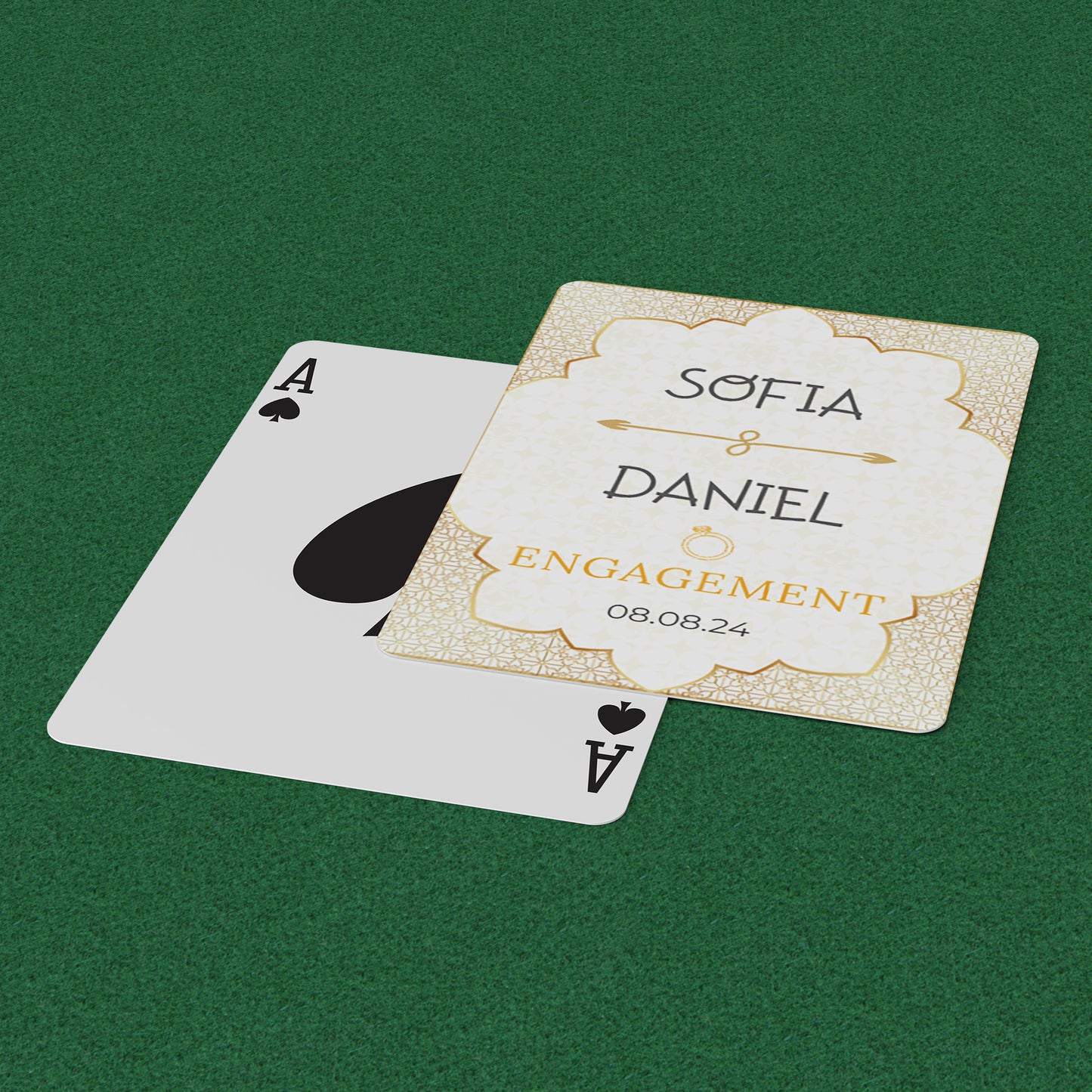 PLAYING CARDS ENGAGED DESIGN #3