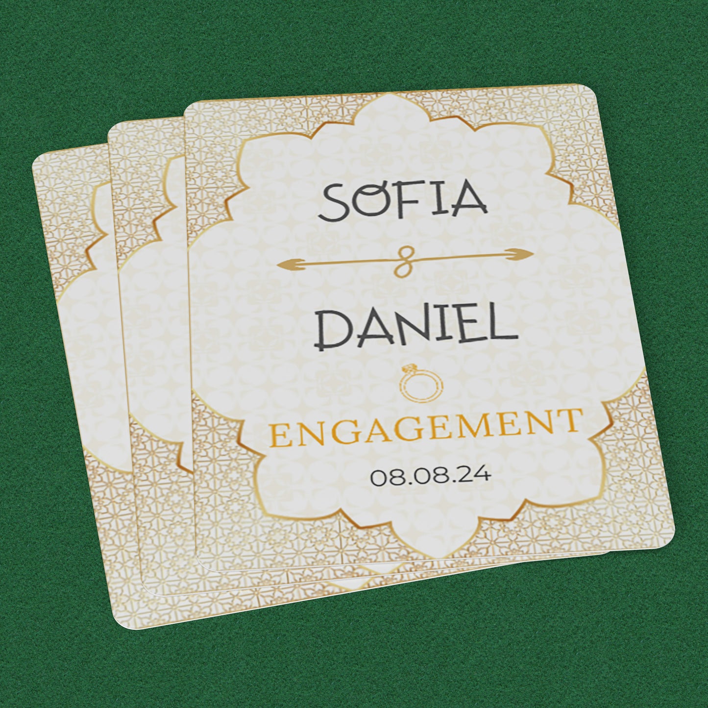 PLAYING CARDS ENGAGED DESIGN #3