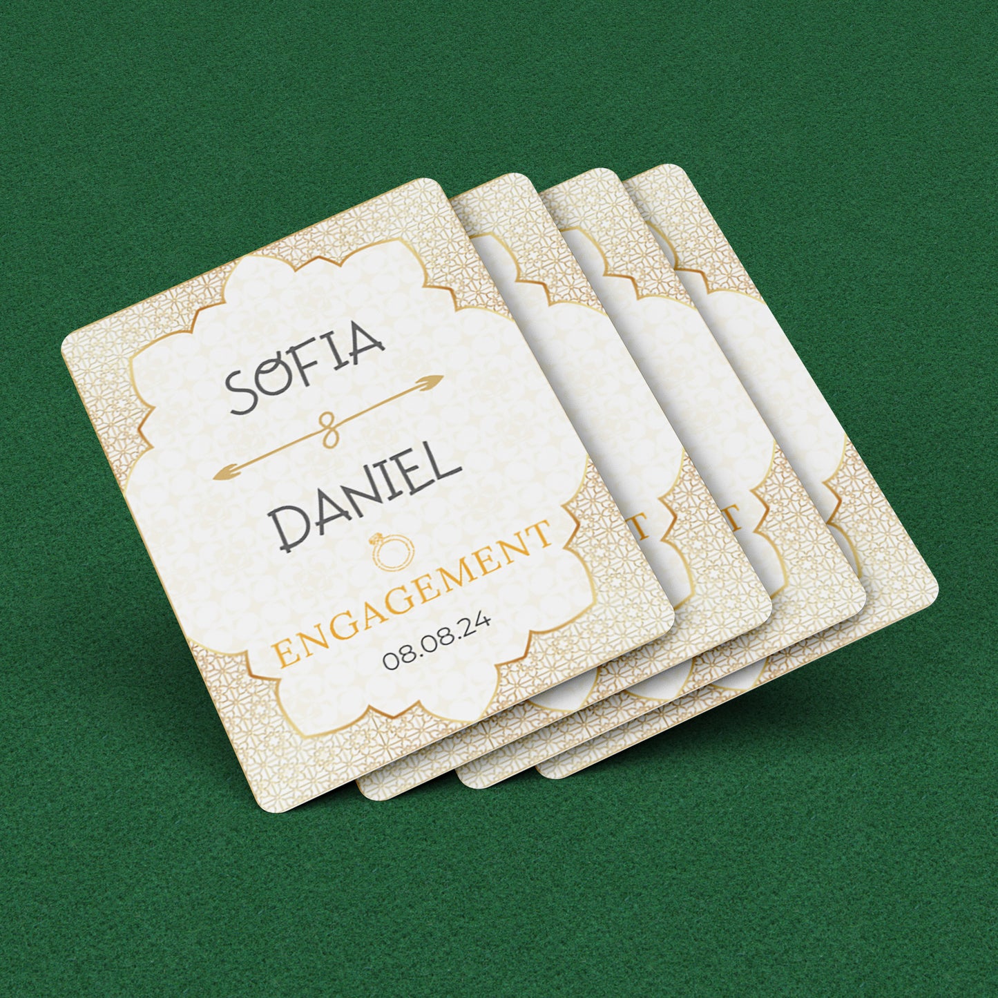 PLAYING CARDS ENGAGED DESIGN #3