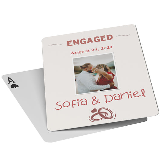 PLAYING CARDS ENGAGED DESIGN #4